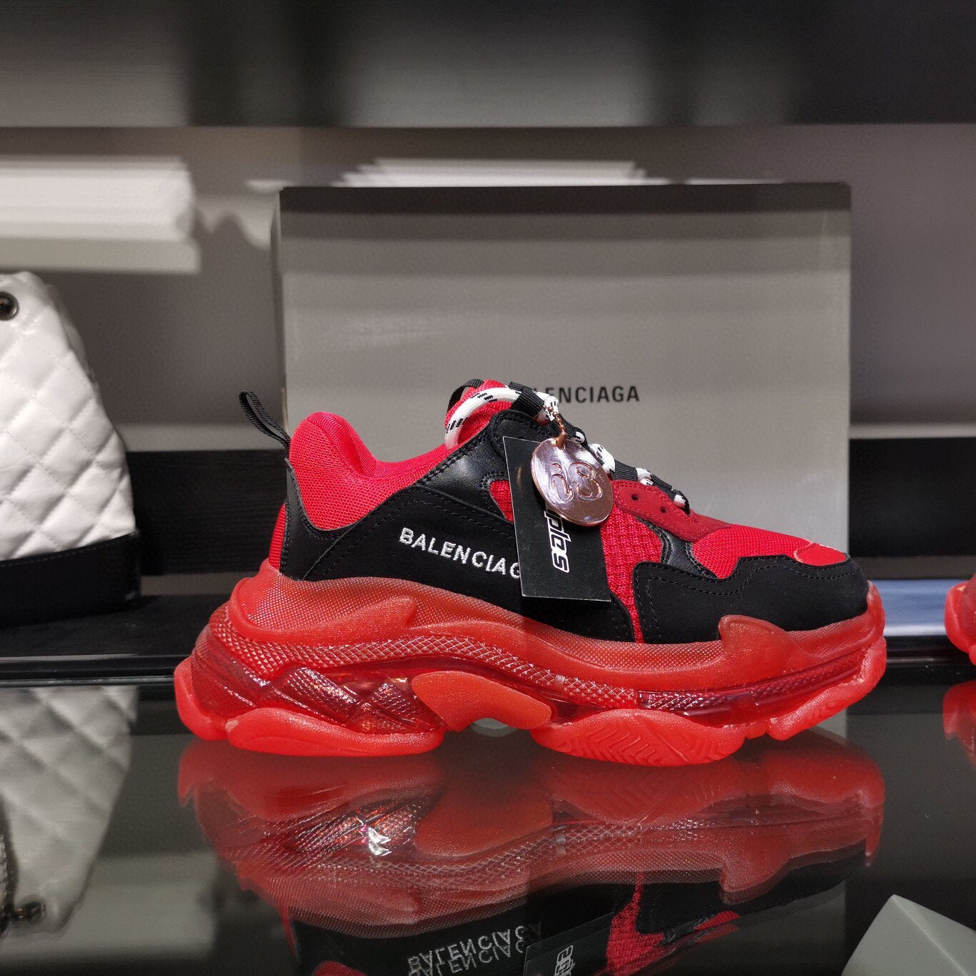 Balenciaga Men's And Women's Leather Triple S Air Cushio