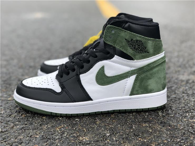 Air Jordan 1 Retro OG Hi Black/Green/White Sneaker Shoe from