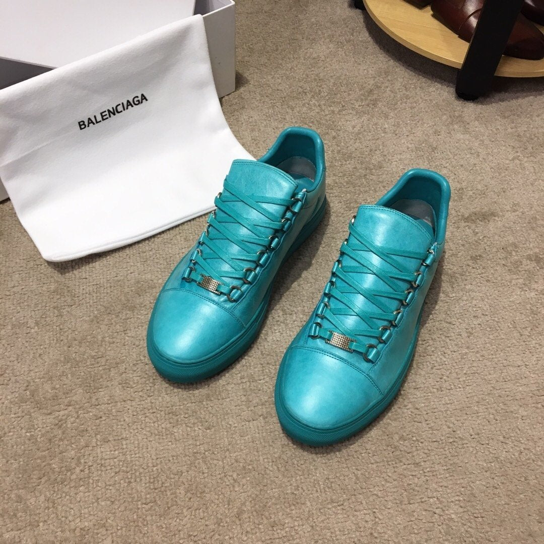 Balenciaga Men's Leather Fashion Low Top Sneakers Shoes from