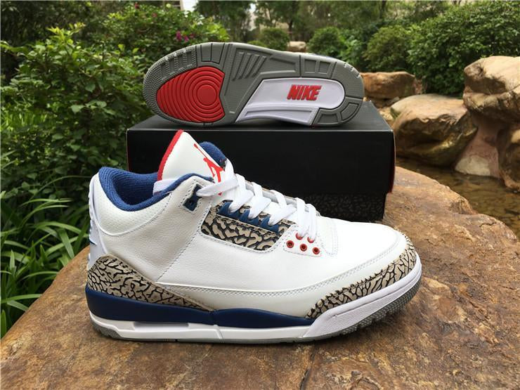 Air Jordan 3 OG 隆掳True Blue隆卤 Men Leather Basketball Shoes from