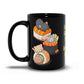 Funny Sushi Cats Kawaii Mug 15 oz / Black