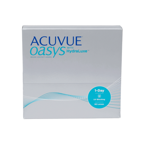 a 90-pack box of Acuvue Oasys contact lenses