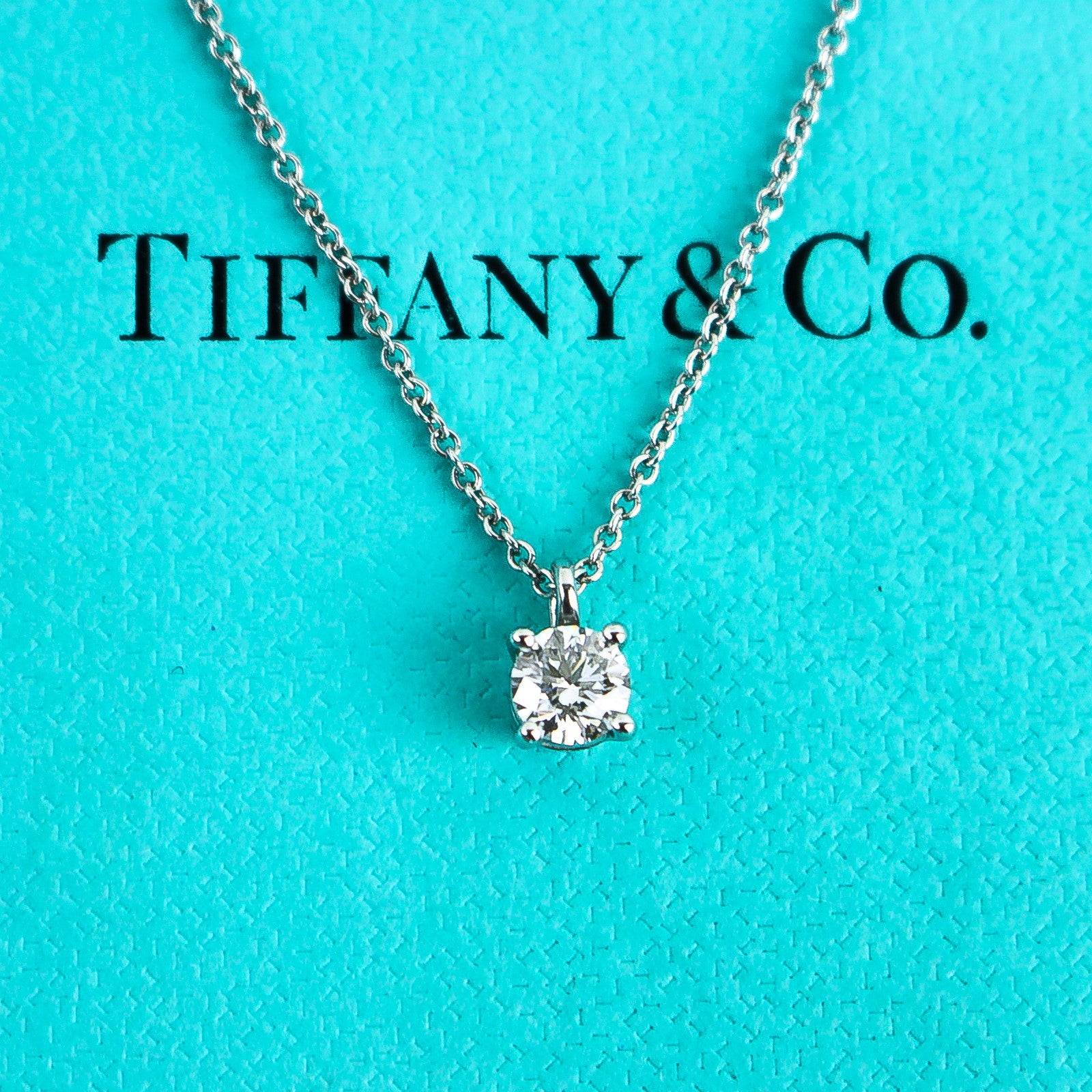 tiffany and co diamond solitaire necklace