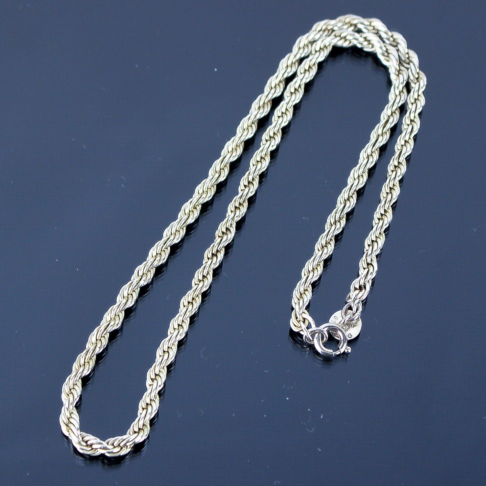 tiffany silver rope necklace