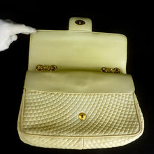 Load image into Gallery viewer, BALLY Quilted Lumbskin Leather Chain Shoulder Bag Purse Ivory JUNK

