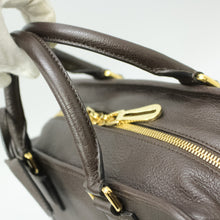 Load image into Gallery viewer, LOEWE Amazona 28 Calf Leather Hand Bag Dark Brown W/ Dust bag Made in Spain
