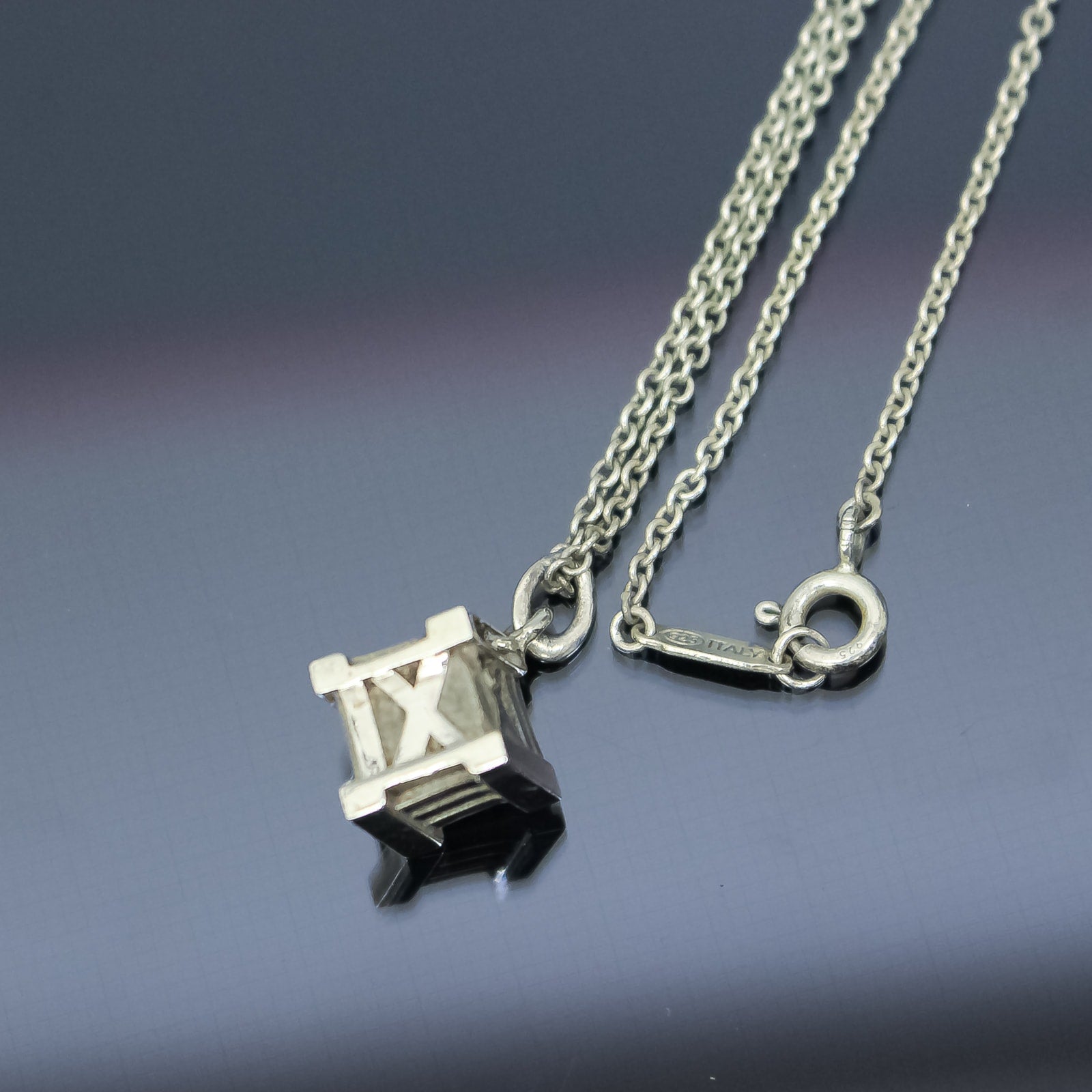 tiffany roman numeral necklace