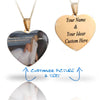Photo & Text Tag Heart Necklace