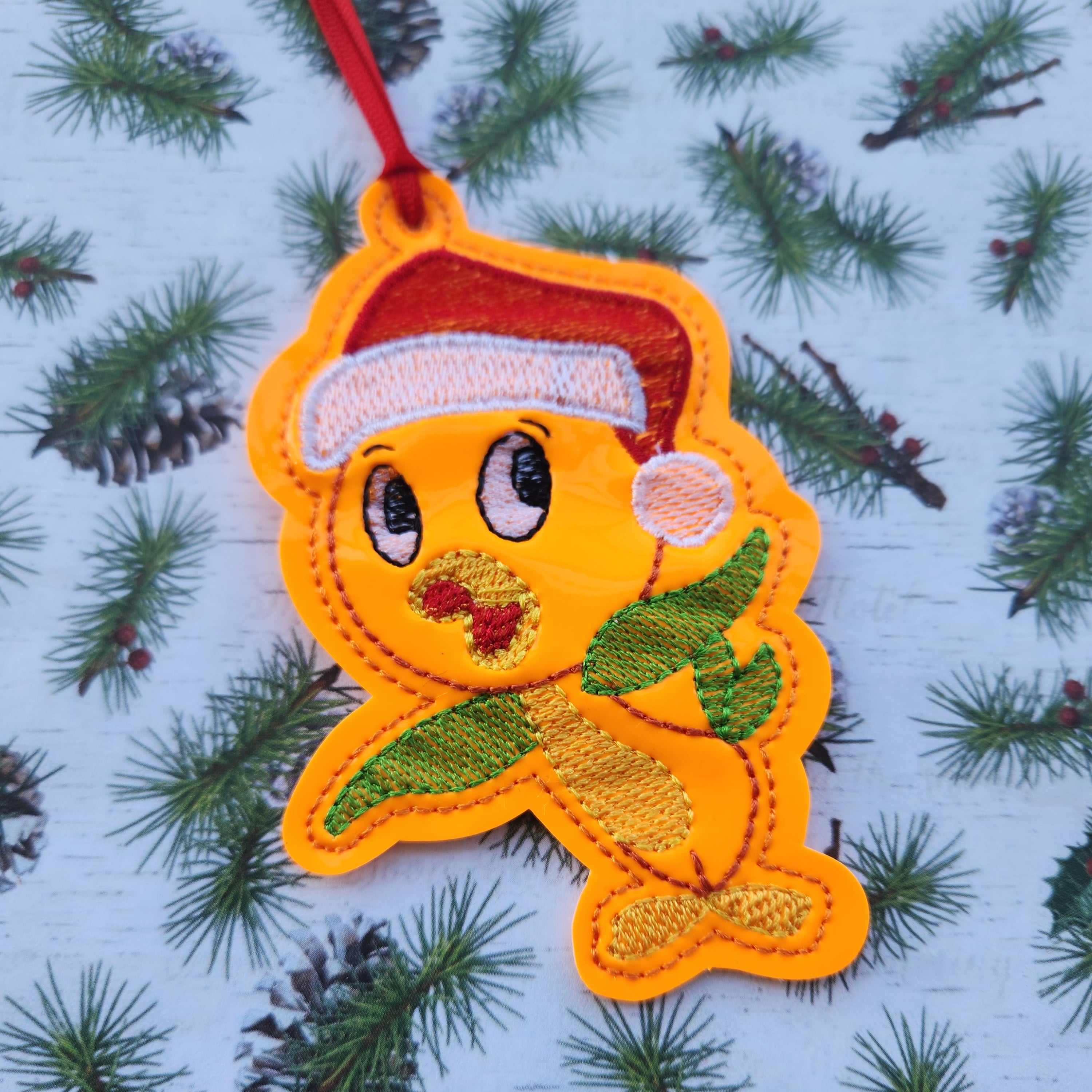 Orange Bird Santa