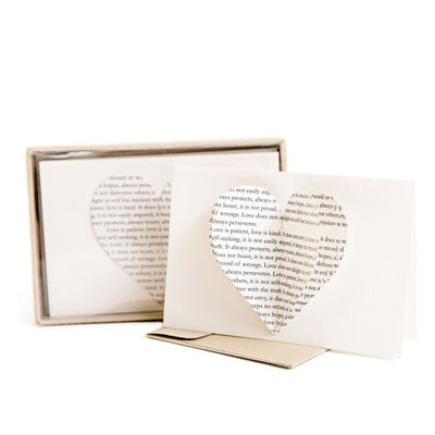 Mini Deckled Heart Shaped Cards w/Envelope - Moss & Embers Home