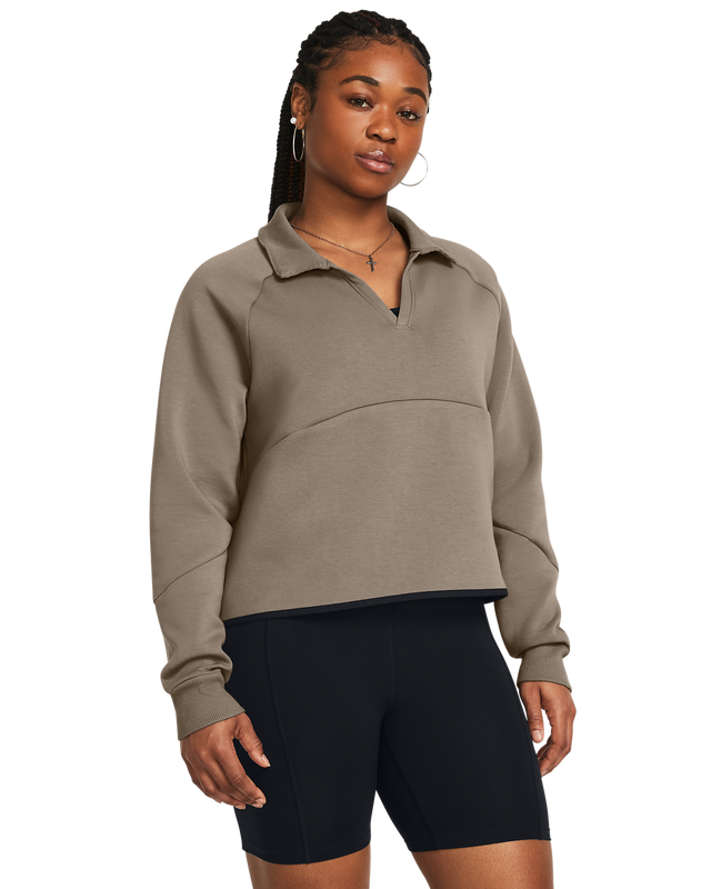Picture of Women's UA Unstoppable Fleece Rugby Crop