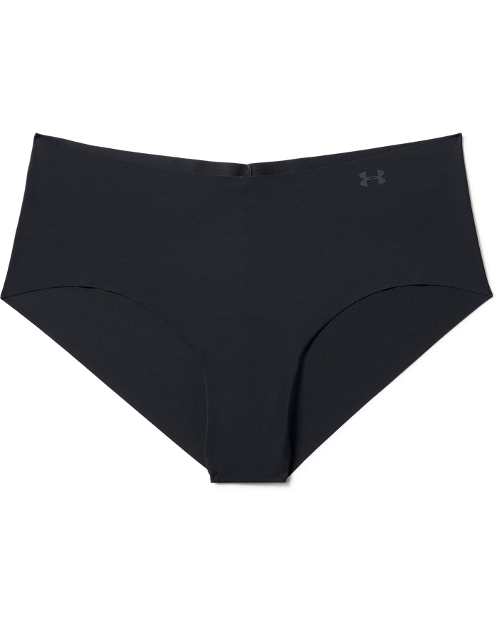 Under Armour Womens 3-Pack Pure Stretch No Show Hipster Underwear, All-Day  Comfort & Ultra-Soft Fit, Black at  Women's Clothing store