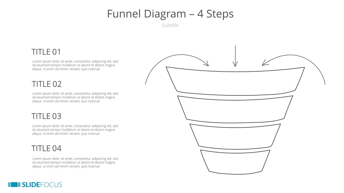 Funnel Diagram 4 Steps Slidefocus Presentation Made Simple 0171