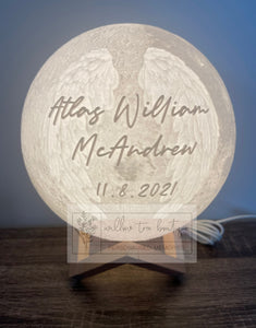 personalised 3d photo moon lamp