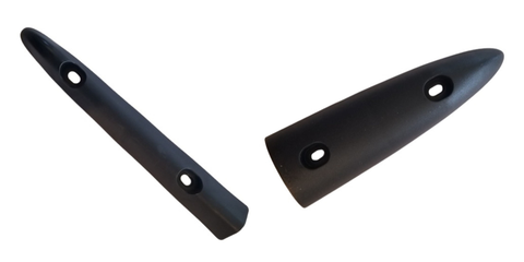 Both types of skid plates used on Old Town Sportsman kayaks