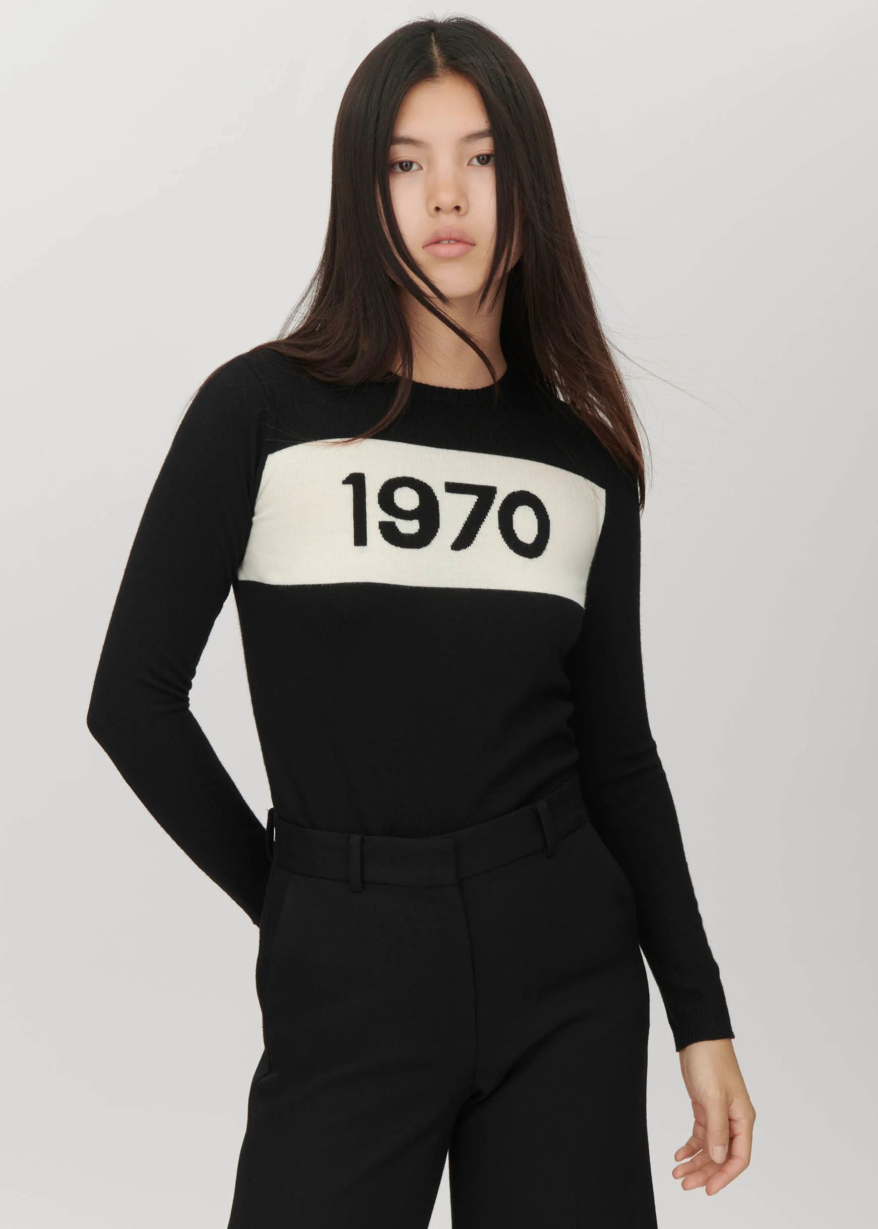 Bella Freud 1970 Oversized Jumper Black Ediit