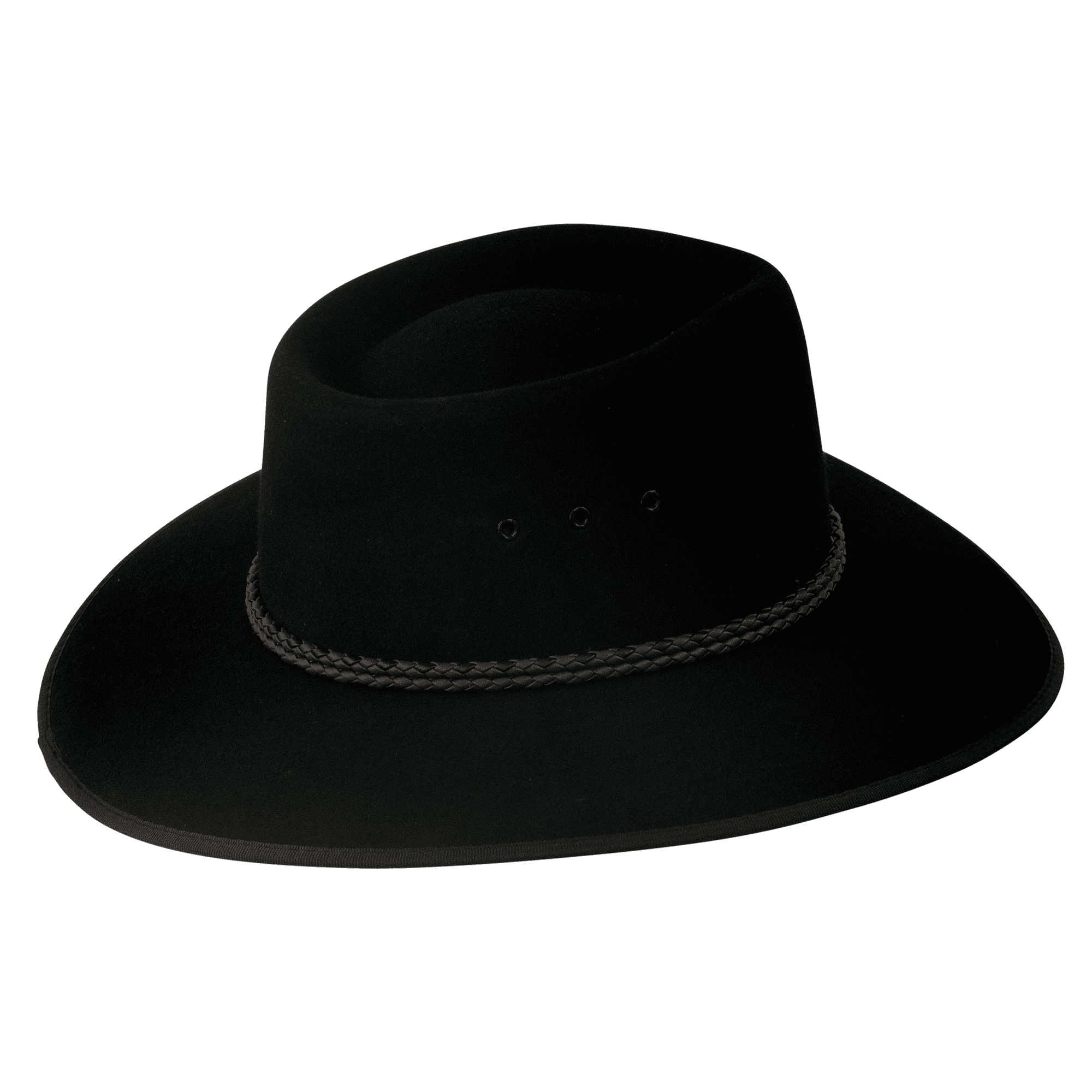 Statesman Hats | Countryman Wool Felt in Black Colour – Outback Traders ...