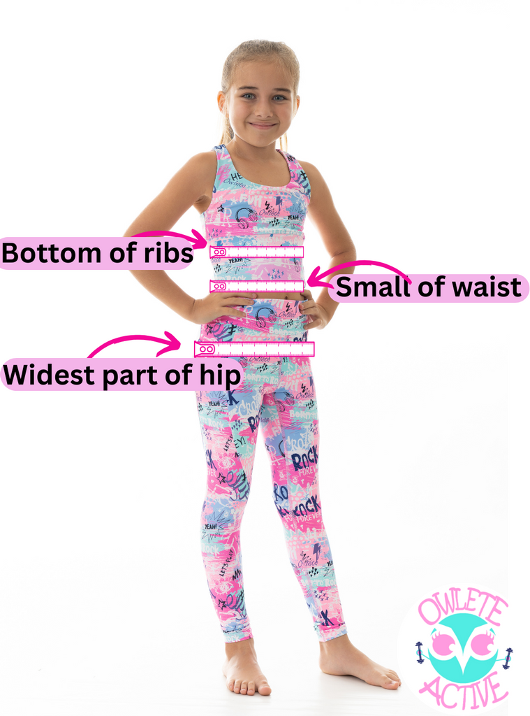 Activewear Size Chart | Owlete Active