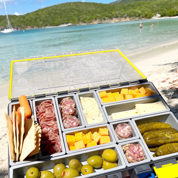 Snack tackle box  Boat food, Beach day food, Lake snacks