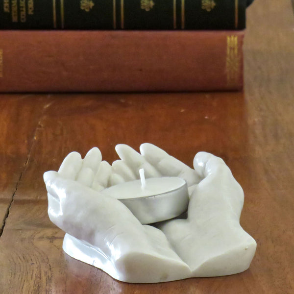 Tealight candle holder, Hands, handmade Gift