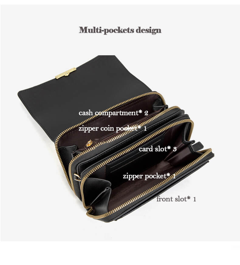 crossbody phone bag multi-pockets
