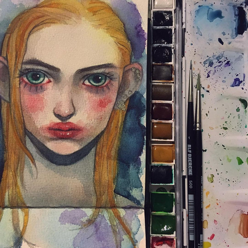 Combining Cute and Creepy in Watercolor Portraiture – CLASS101 USA