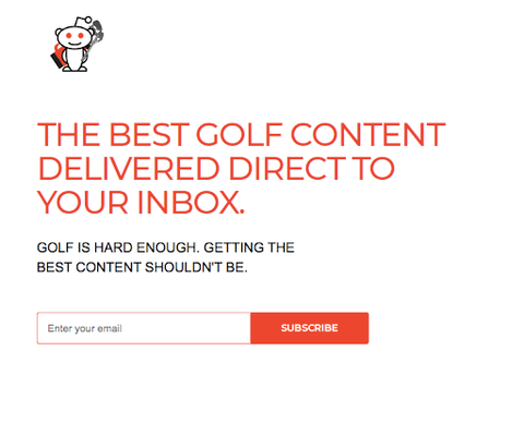 RedditGolf blog website