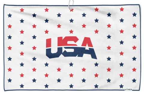 Retro USA Cart Cool Golf Towel