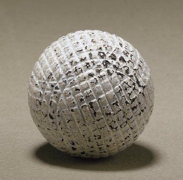 history of golf: a gutty golf ball made from dried sap