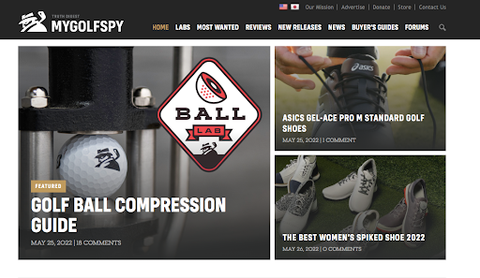 My Golf Spy website