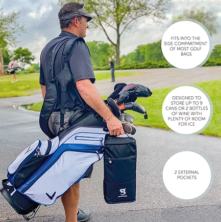 a man using the Gecko Verticooler while golfing