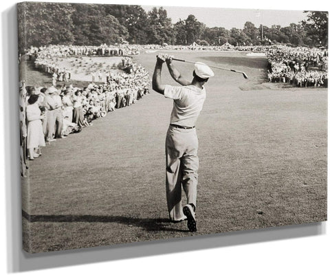 Ben Hogan Famous Golf Shot Icon Canvas Wall Art Print