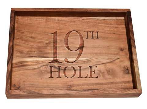 19th hole golf bar tray