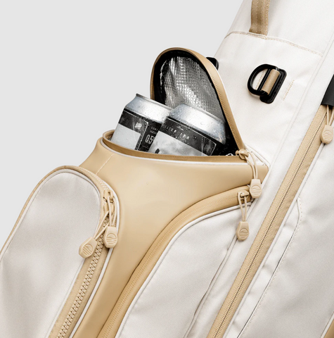 golf bag with a cooler pocket to store drinks