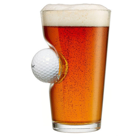 gift for golfer: golf ball glass