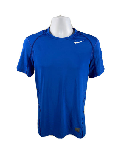Nike Men's Blue Short Sleeve Pro Dri-Fit Athletic Shirt - S