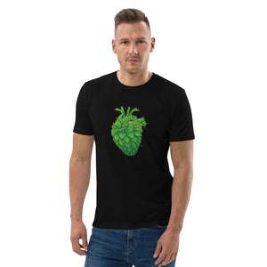 Hop Heart organic cotton t-shirt (black)