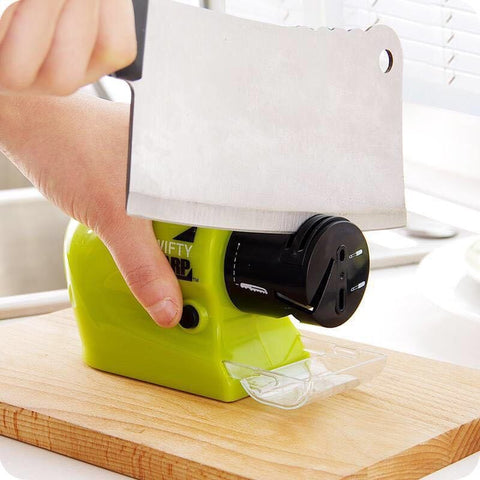 Effortlessly keep your knives, scissors, and more sharp with our Electric Kitchen Sharpener. Say goodbye to dull edges and hello to precise, smooth cuts. Add this quirky and fun tool to your kitchen arsenal and become a pro at slicing and dicing