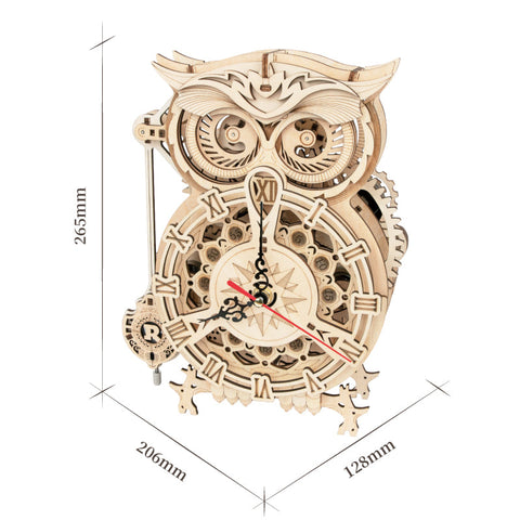 Indulge in the art of time with the exquisite Robotime Rokr 3D Wooden Owl Clock Model. Crafted with precision and attention to detail, this model not only serves as a functional clock but also adds a touch of sophistication to any space. Let the graceful movements of this model remind you to savor every moment