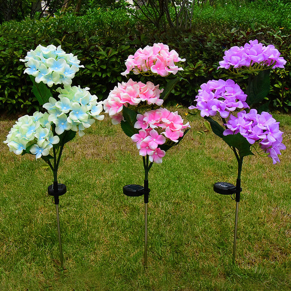Hydrangea flower yard decoration light