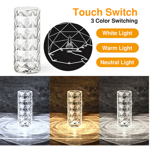 Crystal Rose Touch control desk lamp