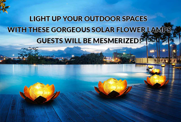 Solar Flower Lamps for Oudoor Spaces