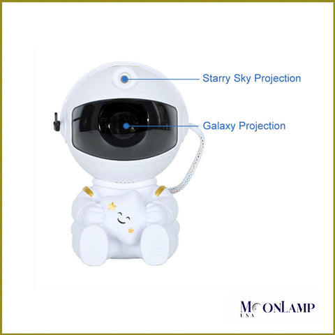 Image showing the 2 projection options, starry sky and galaxy projection, for the Astronaut galaxy projector