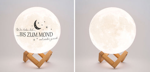 Moon Lamp with Text Print Option
