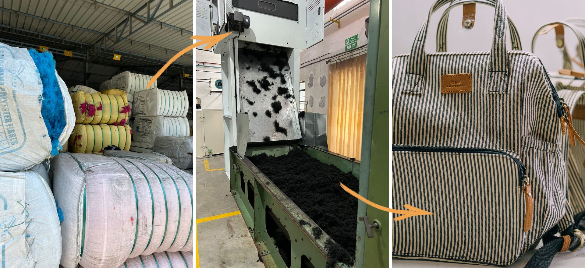 Recycled cotton production process
