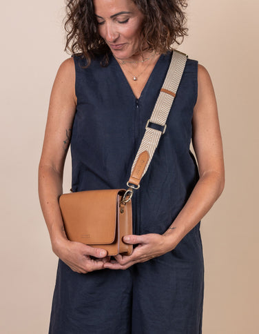 Ethical Vegan Leather Bags  Beck's Bum Bag in Apple Leather Cognac – The  Fair Trader