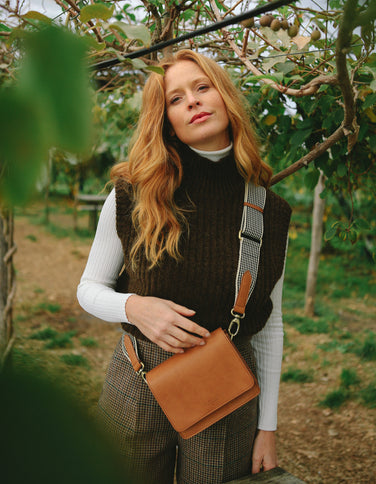 Ethical Vegan Leather Bags  Beck's Bum Bag in Apple Leather Cognac – The  Fair Trader