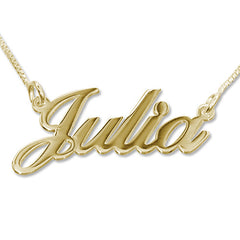 18K gold plated name necklace