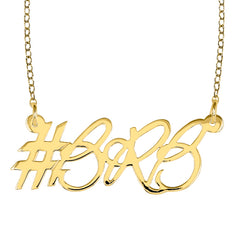 personalized hashtag necklace