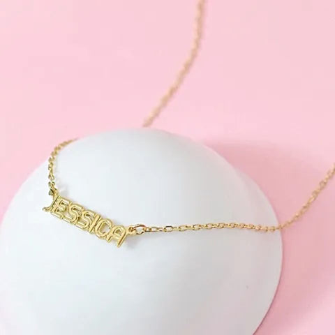 bubble balloon name necklace